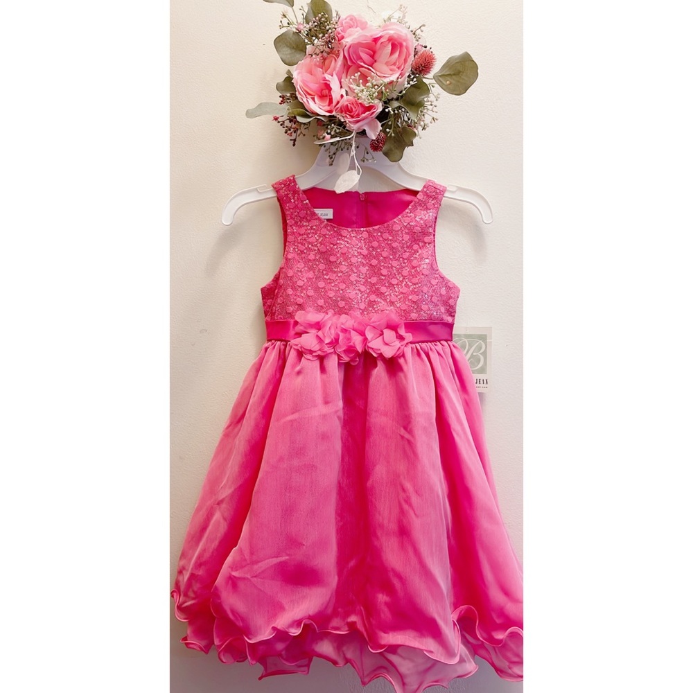 Girls Fuchsia Pageant Wedding Party Flower Girl Dress new
